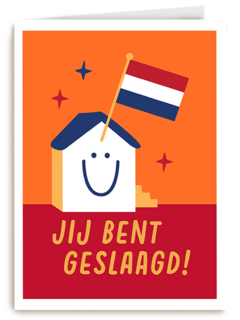 Geslaagd Huis met Nederlandse vlag