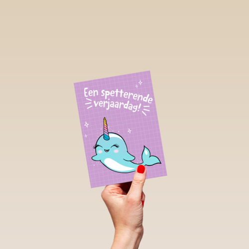 een narwal op je spetterende verjaardag