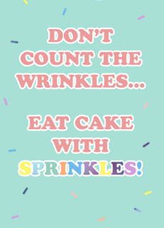 Ansichtkaart verjaardag do not count the wrinkles