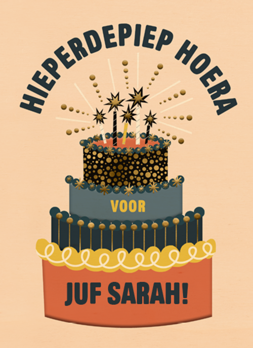 hieperdepiep hoera me een taart