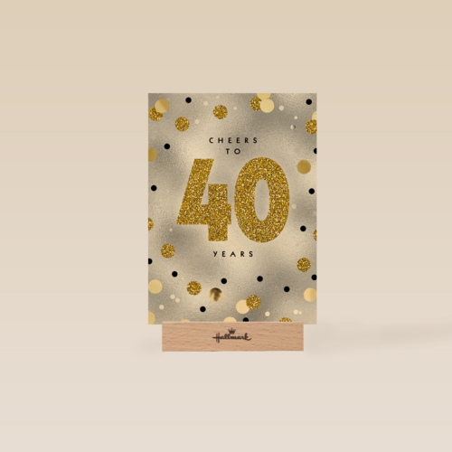 Verjaardagskaart leeftijden 40 Cheers to forty years goud zilver