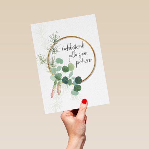 Kaart gefeliciteerd met jullie partneren