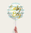 Ballon Baby Boy Blauw Goud  