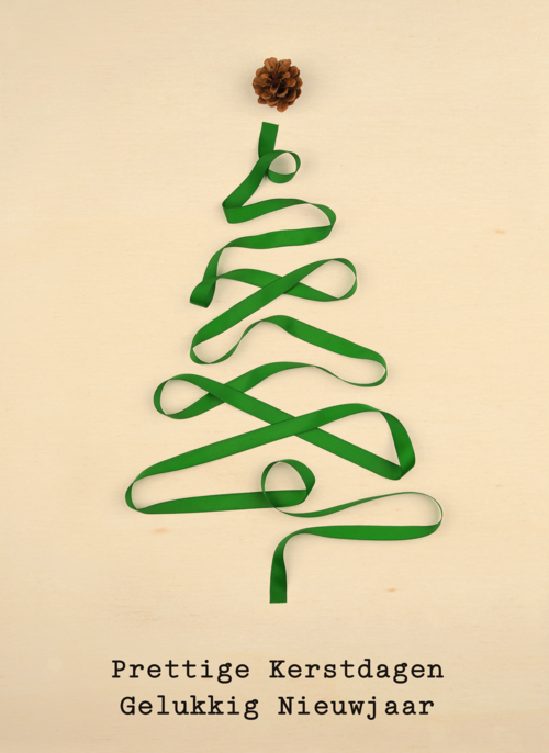 Houten kaart Kerst | Hallmark | Houten kaart Kerst | Hallmark | Kerstboom van lint