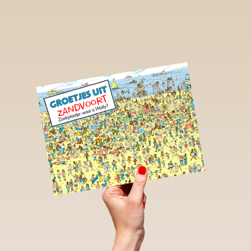 groetjes uit kaart strand waar is wally