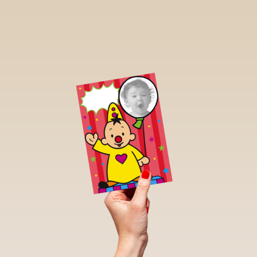 fotokaart bumba met ballon