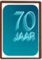 Verjaardagskaart 70 jaar blauw groen