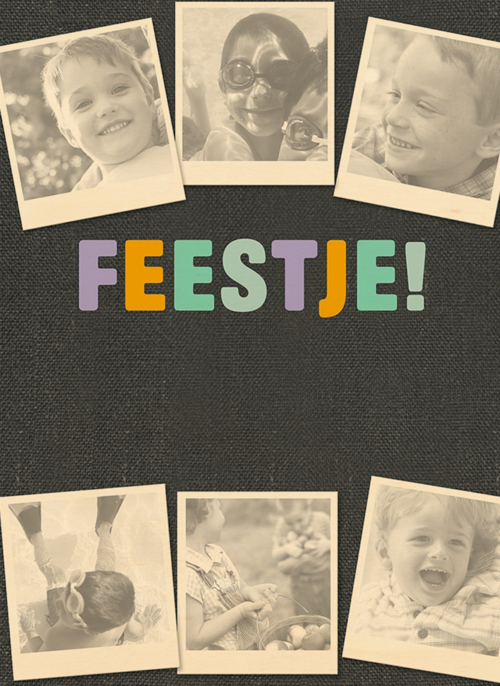 Houten Kaart Kinderfeest | Houten Kaart Hallmark | Kinderfeest | Er Wordt Een Feestje Gegeven En Jij Bent Er Voor Uitgenodigd