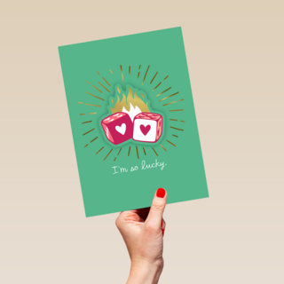 Valentine Im So Lucky dice