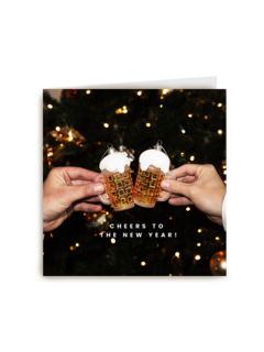 Vondels nieuwjaar kaart Cheers to the new year