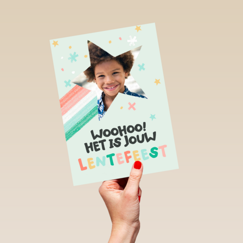 Woohoo het is jouw lentefeest fotokaart