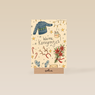 kerstkaart matia studio warme kerstgroetjes