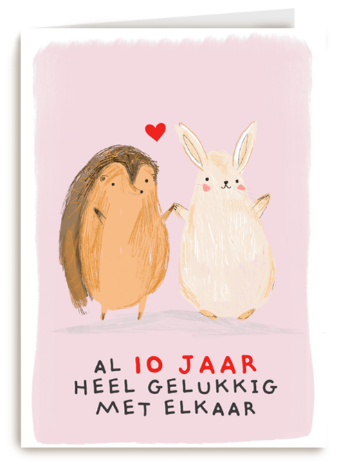 Kaart Hallmark | Huwelijksjubileum | Al 10 Jaar Heel Gelukkig Met Elkaar