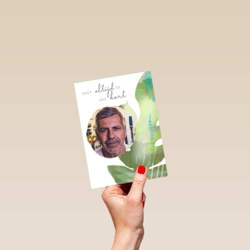 Fotokaart condoleance voor altijd in ons hart