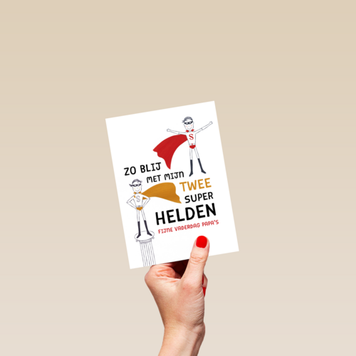 vaderdag kaart hip 2 superhelden