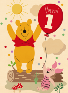 hoera 1 jaar met winnie