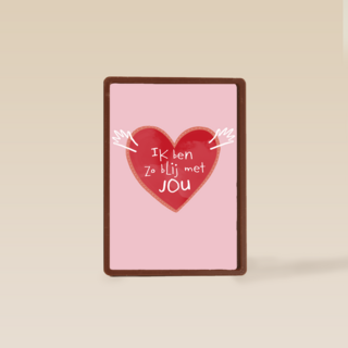 Valentijnskaart hart met ik Ik ben zo blij met jou