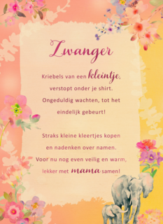 Zwangerschapskaart Kriebels van een kleintje More than words