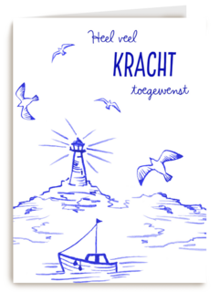 Sterktekaart Heel veel kracht toegewenst vuurtoren