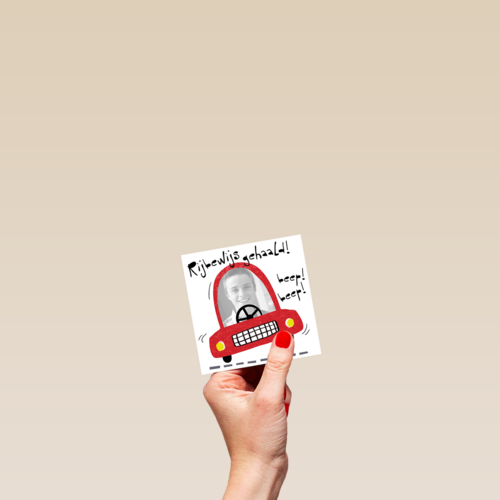 fotokaart rijbewijs rode auto
