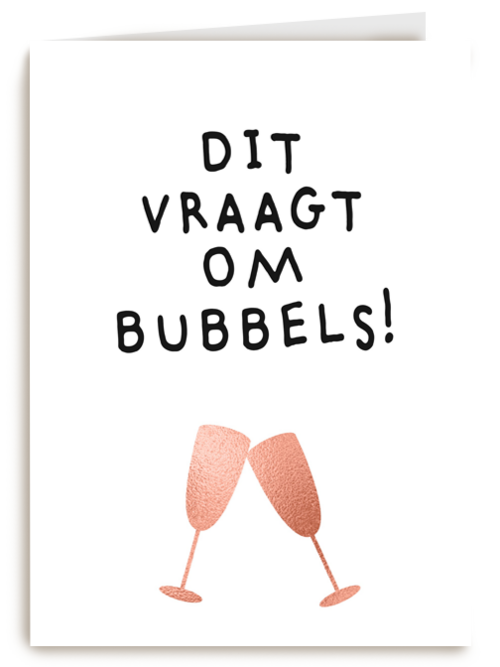 Felicitatie kaart man vrouw dit vraagt om bubbels