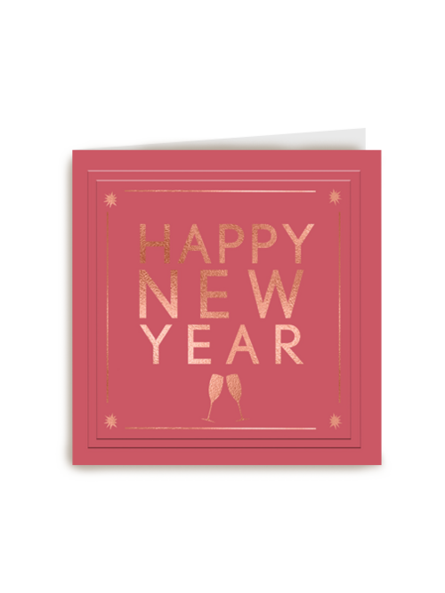 Kaart Hallmark | Nieuwjaar | Nieuwjaarskaart Hip Gouden Letters Happy New Year