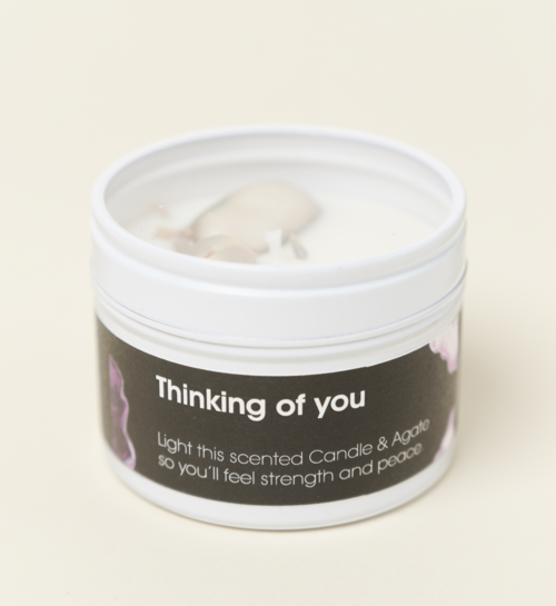 Rockstyle Rouwkaars met Agaat - Thinking of You