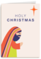 Religieuze kerstkaart bidden