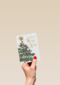 kerstkaart met kerstboom merry x mas