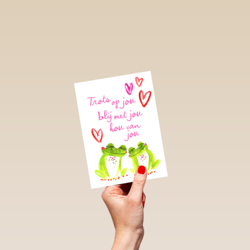 valentijnskaart klassiek blij met jou hou van jou
