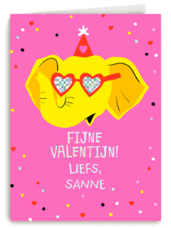 Fijne valentijn party olifant