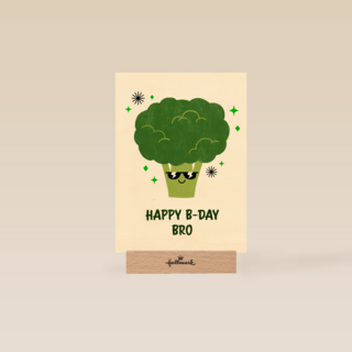 verjaardagskaart met broccoli