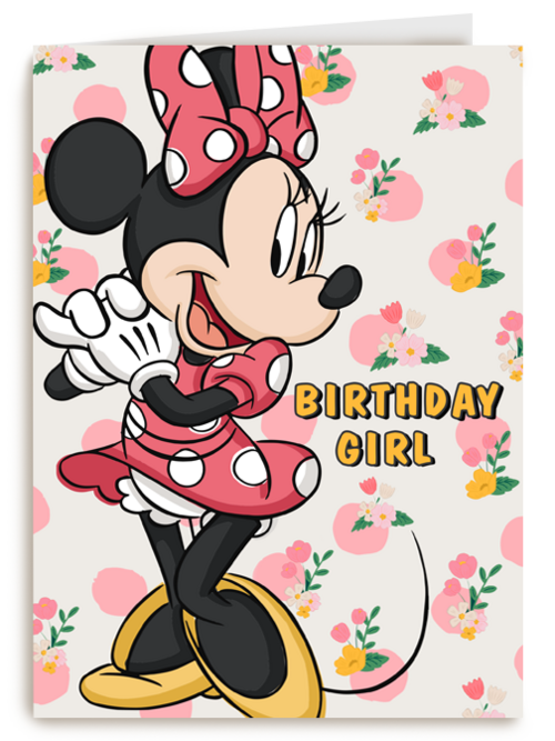 Verjaardagskaart Minnie Mouse Birthday Girl