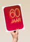 Verjaardagskaart 60 jaar rood