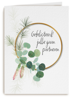 Kaart gefeliciteerd met jullie partneren
