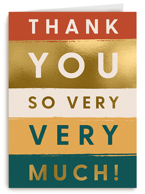 Kaart Hallmark | Vriendschap | Thank You So Very Much Goud