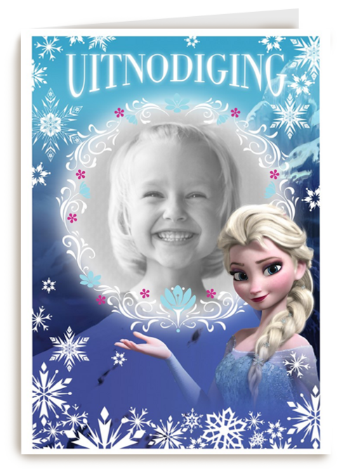 fotokaart frozen uitnodiging elsa