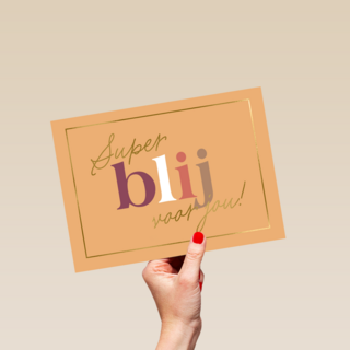 Felicitatie kaart Superblij voor jou