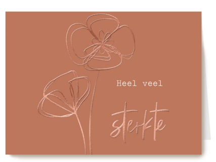 heel veel sterkte met metallic bloem