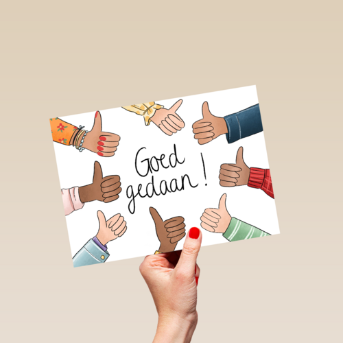 compliment kaart goed gedaan matia studio