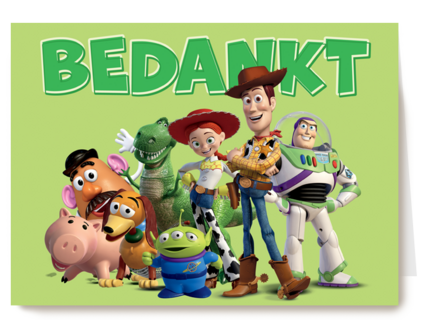 Toy Story Bedankt kaart