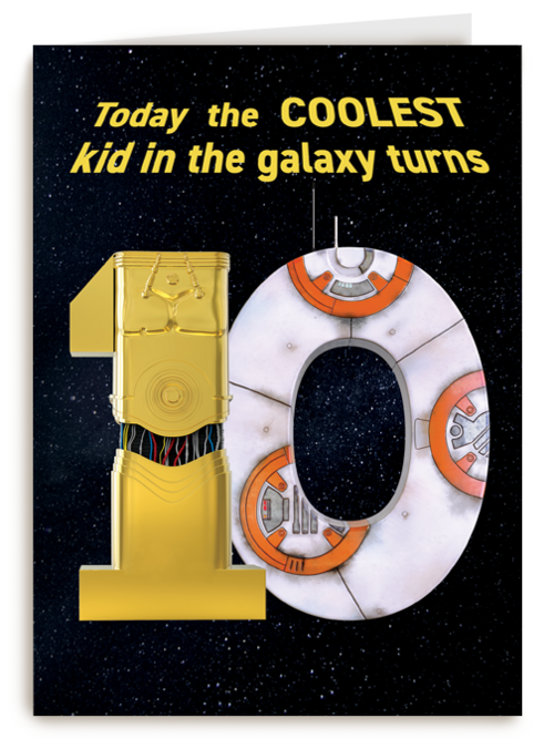 Star Wars verjaardagskaart 10 jaar