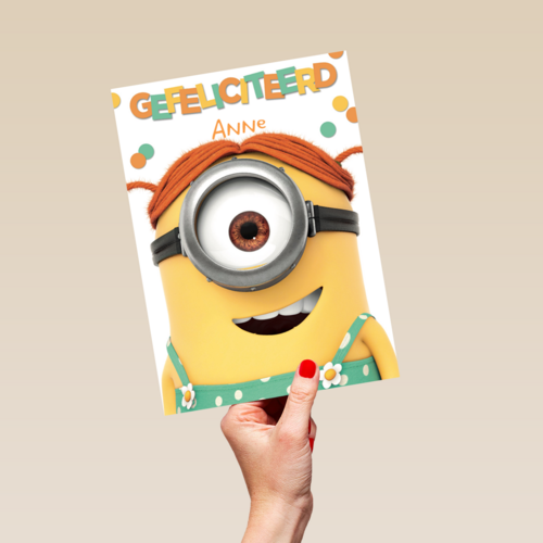 Despicable Me minion carl meisje gefeliciteerd