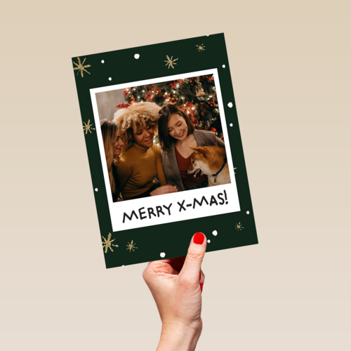 kerstkaart fotokaart merry x mas