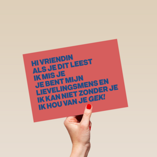 Vriendschapskaart vrouw missen powervrouw
