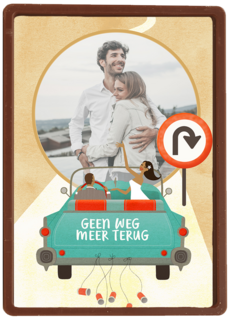 trouwdag fotokaart geen weg meer terug