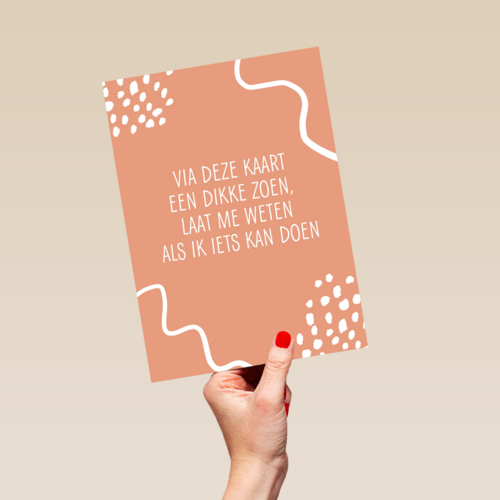 laat me weten als ik iets kan doen kaart