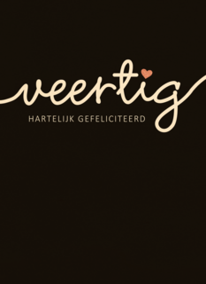 Verjaardagskaart 40 veertig hartelijk gefeliciteerd