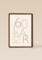 Stijlvolle verjaardagskaart 60 jaar van harte