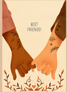 Complimentkaart best friends